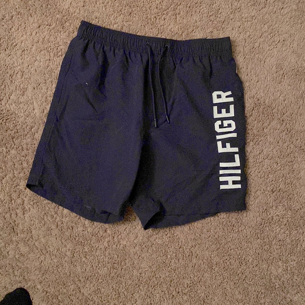 Never worn. Tommy Hilfiger  Navy Blue Swim Trunks
